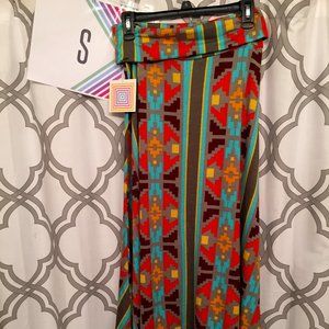 Lularoe Multicolored Soft cotton Maxi skirt